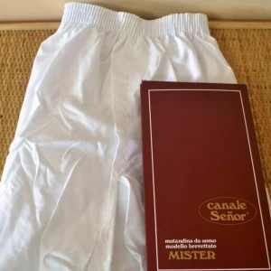 Canale Senor - Boxer da uomo con apertura anteriore in cotone di stoffa Mister mutanda mutandina