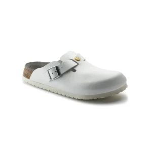 Zoccoli da lavoro Birkenstock Boston-Esd White Natural Leather