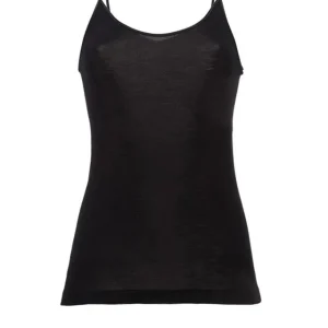 Madiva - canottiera spalla stretta da donna lana seta Sara maglietta top intimo canotta maglia bordo raso liscio