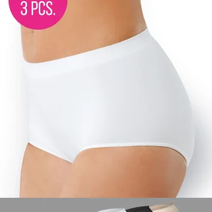 Intimidea - 3 culotte da donna vita alta microfibra elasticizzata seamless 310368