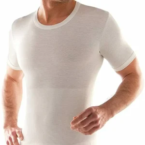 Liabel - Maglia girocollo da uomo mezza manica corta lana Tiramisù 05140 813 Tiramisu' con fascia elastica lombare