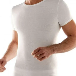 Liabel - Maglia intima girocollo da uomo mezza manica corta in lana cotone 05321 23