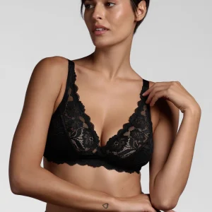 Reggiseno a Vela senza ferretto 259 Belseno Pizzo - Nero