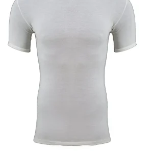 Madiva - Maglia girocollo da uomo mezza manica lana e seta T-SHIRT intima Alghero