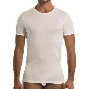 Garda - Maglia intima girocollo da uomo mezza manica corta 100% puro cotone filo di scozia 034 T-Shirt giro collo 0034