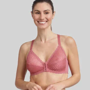Reggiseno con apertura frontale senza ferretto rosa Ideal Posture