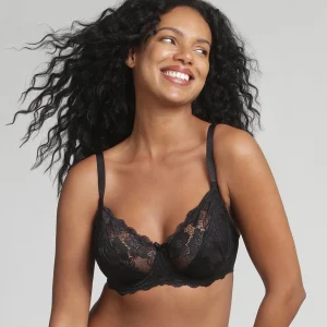 Reggiseno balconcino con ferretto nero Essential Elegance