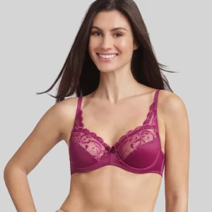 Reggiseno con ferretto viola imperiale Essential Elegance Embroidery