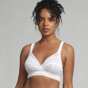 Reggiseno senza ferretto bianco Criss Cross Femminile Riciclato