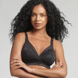 Reggiseno senza ferretto nero Criss Cross Femminile Riciclato