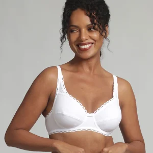 Reggiseno con ferretto bianco Criss Cross Cotone Riciclato