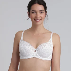 Reggiseno balconcino bianco Flowery Lace Riciclato