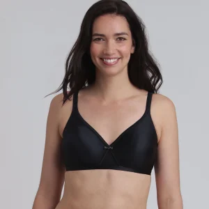 Reggiseno senza ferretto nero Satiny Micro Support