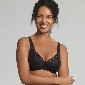 Reggiseno senza ferretto nero Cotton Support
