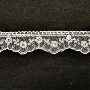 10 metri merletto pizzo tulle ricamo bordo punta passamaneria merletto smerlato 4 cm art. 8BE1160 nastro Sweet Trims