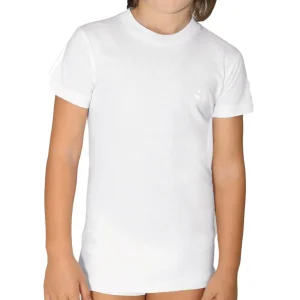 Navigare - 3 Maglia mezza manica da bambino canotta girocollo ragazzo intimo bimbo cotone 13020 canottiere
