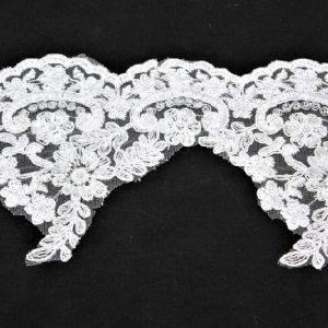 9 metri Pizzo rebrodè punta sposa pizzo di tulle di pizzo passamaneria merletto 14 cm art. LT367 rebrode smerlo