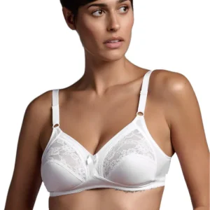 Lepel - Reggiseno da donna con pizzo non imbottito senza ferretto coppa B Delia chiusura sul retro Classic Claudia Lemes