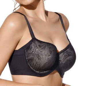 Selene - Reggiseno modellante fascia alta da donna imbottito Violeta con ferretto coppa C D E F preformato chiusura sul retro