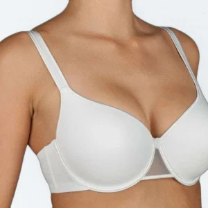 Selene - Reggiseno balconcino da donna imbottito Sara con ferretto coppa C D chiusura sul retro