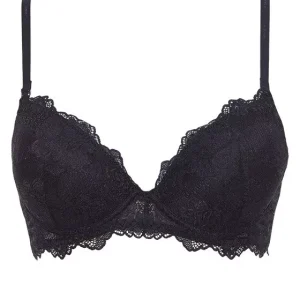 Lormar - Reggiseno balconcino graduato pizzo Prestige da donna preformato imbottito con ferretto spalline staccabili chiusura sel retro