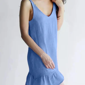 Camicetta da notte corta con spalline e pizzo