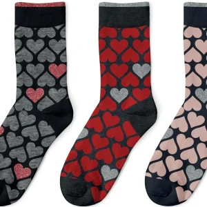 6 paia di calzini corti da donna virtus calze cotone caldo fantasia riga cuori stelline