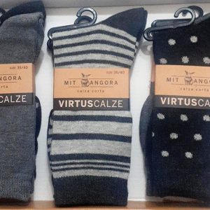 Virtus calze - 6 paia di calzini corti morbidi caldi da donna in lana angora v312