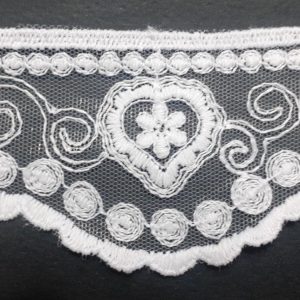 Nastro passamaneria pizzo merletto di tulle smerlato 5 cm Sweet Trims 12BE1229 -19 metri