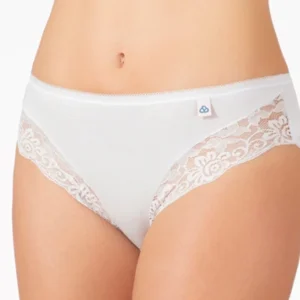 ICotton 6 Slip midi da donna cotone elastico elasticizzato pizzo merletto DS120