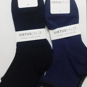Virtus calze - 6 Paia di calzini da uomo corti cotone con elastico smollato taglio vivo v810