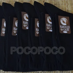 Barocco Leccese - 6 Paia di calzini rasati lunghi da uomo in cotone caldo calze calzettoni gambaletti 017