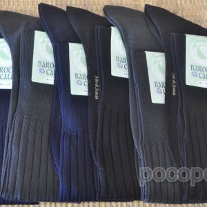 Barocco Leccese - 6 Paia calzini sanitari lunghi da uomo in cotone filo scozia calze calzettoni gambaletti 006