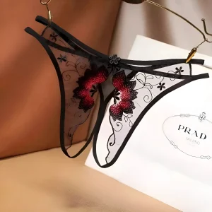 String bikini in pizzo floreale