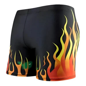 Shorts da bagno da uomo con design a fiamma