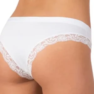 6 brasiliane da donna cotone bielastico elasticizzato DS316 elastico interno con pizzo
