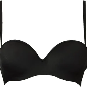 Gian Marco Venturi - reggiseno fascia imbottito graduato fascino con ferretto coppa B da donna preformato spalline sottili staccabili chiusura sul retro gmv