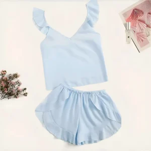 Pigiama da donna con spalline decorative