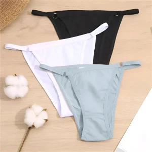 3 Pezzi - Slip da Donna con Cinghie