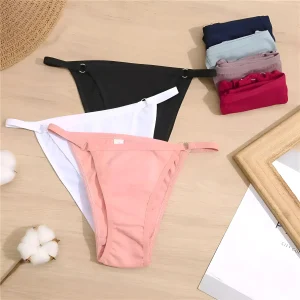 3 Pezzi - Slip da Donna con Cinghie