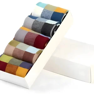 5 Paia di Calzini da Uomo con Motivi Colorati