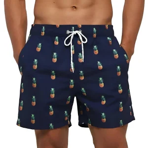 Pantaloni da bagno da uomo con stampa di frutta