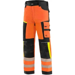 Pantaloni da Lavoro Alta Visibilità BENSON Uomo Giallo/Nero o Arancione/Nero – Multistagione