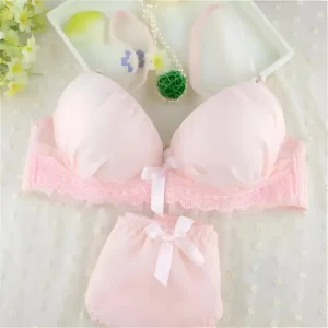 Set di Lingerie in Pizzo con Fiocchi