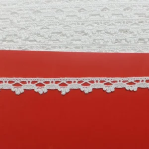 10 metri pizzo cotone art. 8121 altezza 1 cm passamaneria merletto ricamo nastro smerlato tipo uncinetto traforato