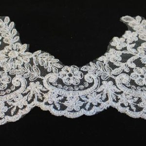 13 metri Pizzo rebrodè punta sposa pizzo di tulle di pizzo passamaneria merletto 14 cm art. 367 rebrode smerlo