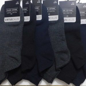 Virtus calze - 6 paia di mezzi calzini corti da donna in cotone caldo V1222