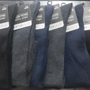 Virtus calze - 6 Paia di calzini lunghi da uomo calza lunga in caldo cotone V33